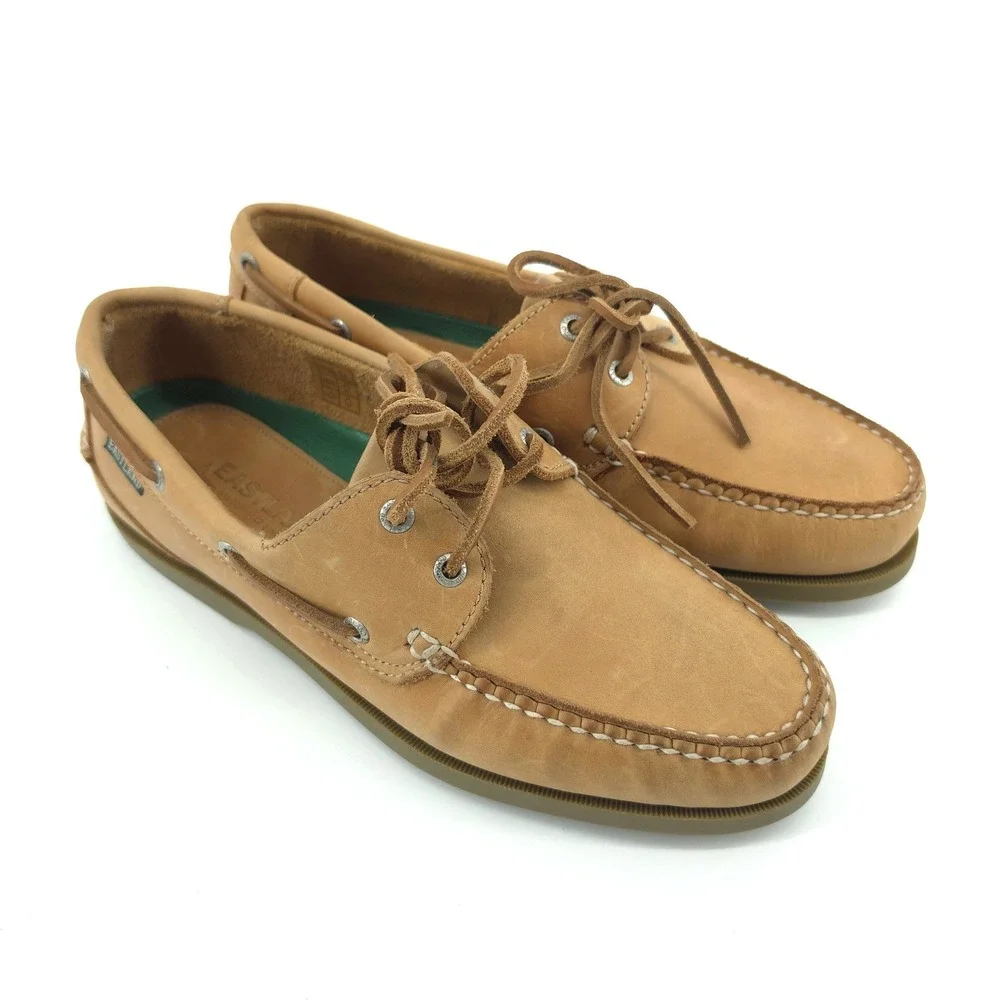 Eastland Mens Sea Dog Boat Shoe Leather Peanut Tan Size 9 Handcrafted Classic
